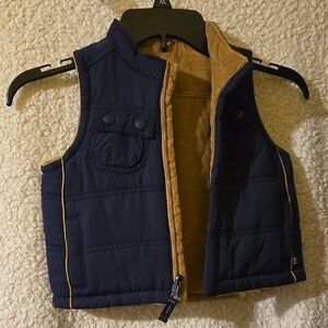 Kids Navy Blue and Tan Vest